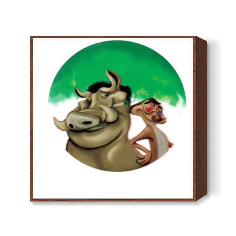 Timon and Pumba Square Art Prints