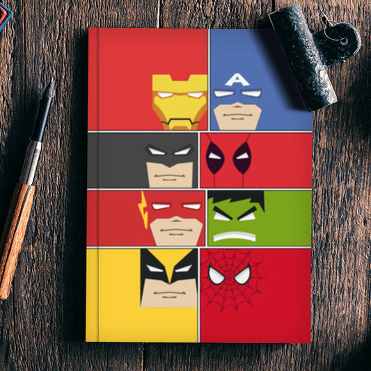 Minimalist Superheroes Notebook