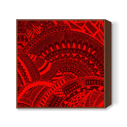 Black-red doodle squareart