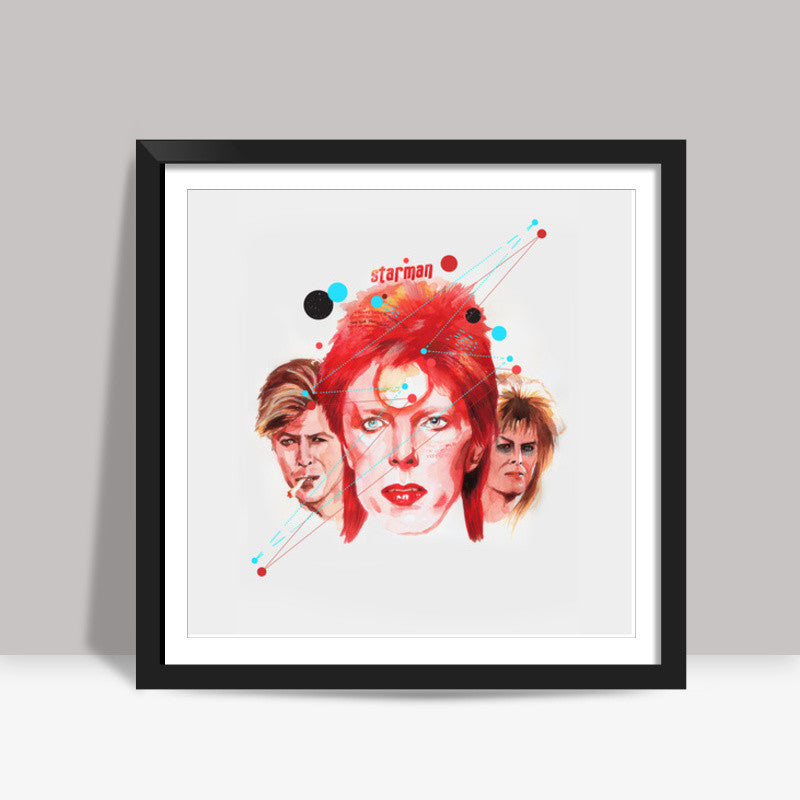 Starman: David Bowie Square Art Prints