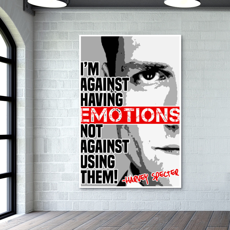 SUITS Harvey Specter Emotions Quote Wall Art