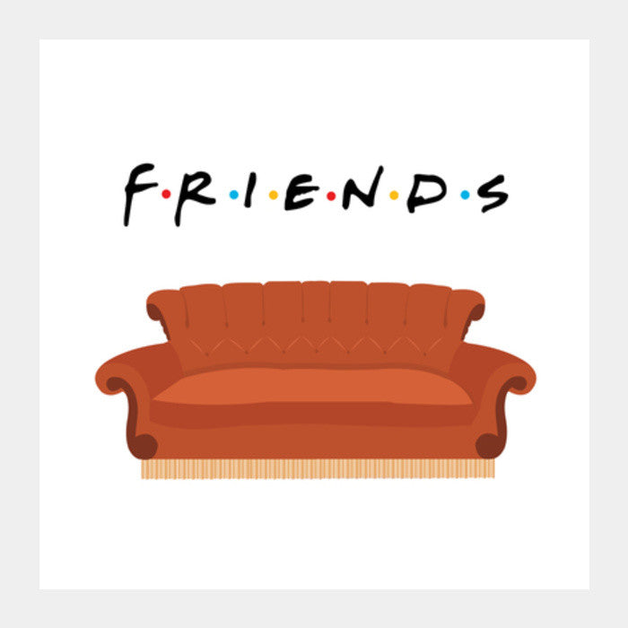 Square Art Prints, Central Perk Friends Couch Square Art Prints