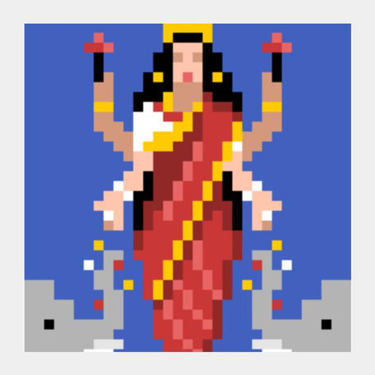 PosterGully Specials, Goddess Lakshmi 8bit Avatar Square Art Prints