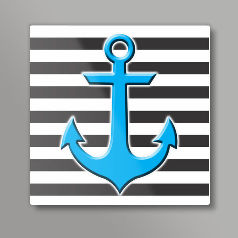 Stripes Anchor Square Art Prints