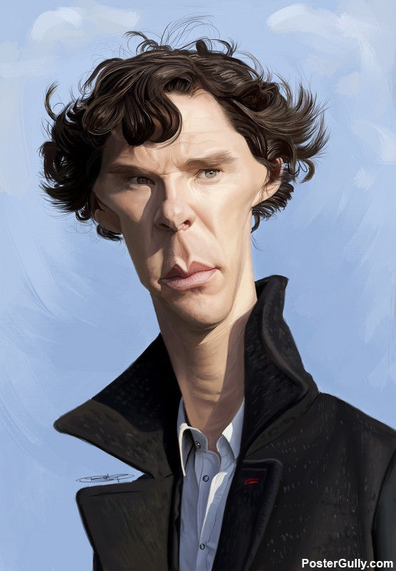 Wall Art, Sherlock Caricature Artwork