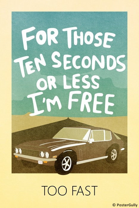 Wall Art, 10 Seconds Blue | Fast And Furious, - PosterGully