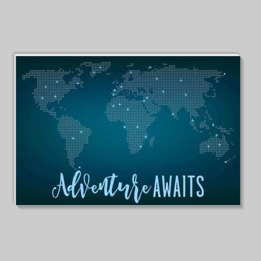 Adventure Awaits World Map Stick Ons