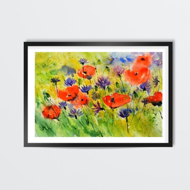 Watercolor poppies 365151 Wall Art