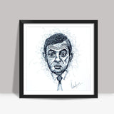 Mr Bean Scribbling Square Art Prints