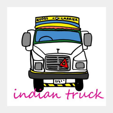 Indian Truck Square Art Prints PosterGully Specials