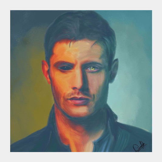 Square Art Prints, Dean Winchester Supernaturals Square Art | Divakar Singh, - PosterGully