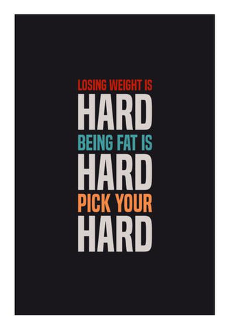 PosterGully Specials, Losing weight is hard Wall Art