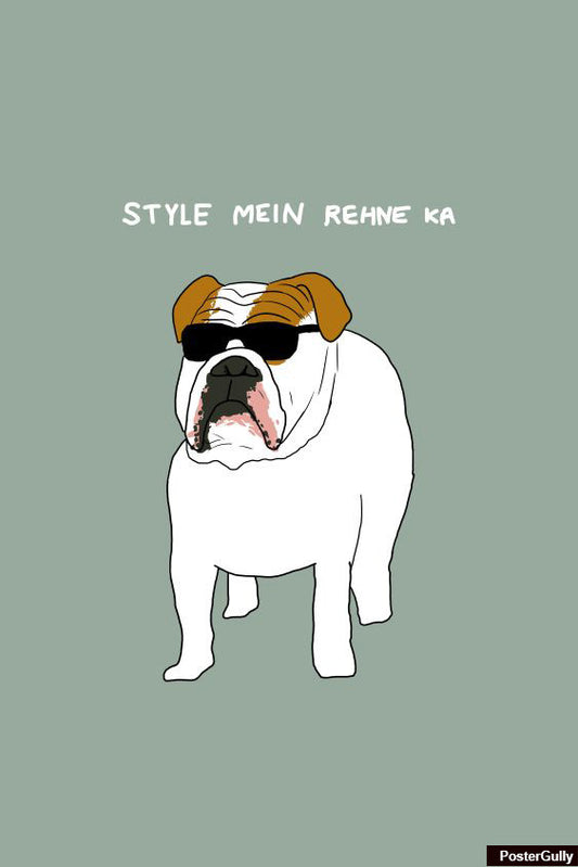 Wall Art, Style Mein Bulldog Humour Artwork