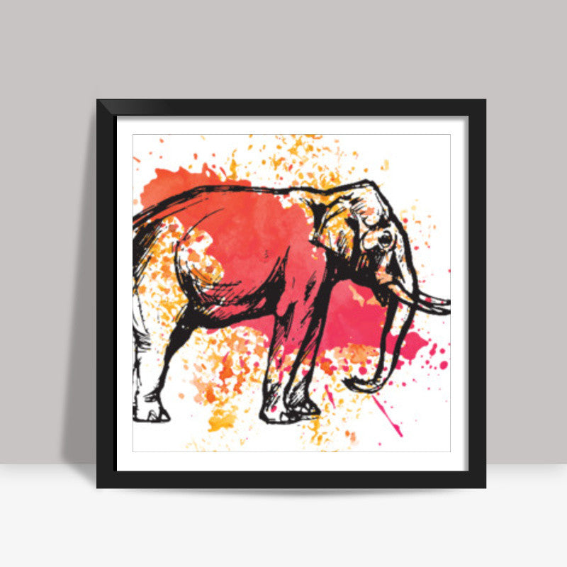 Painted Pachyderm | Lotta Farber Square Art