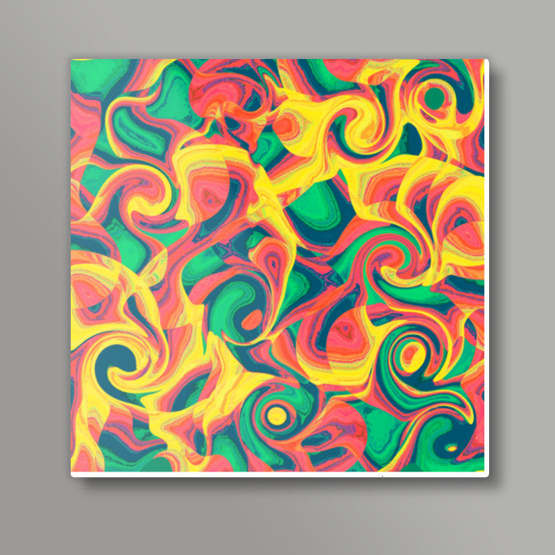 Abstract Swirls Square Art Prints