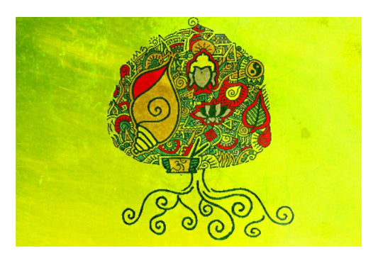 Wall Art, Bodhi Tree Zenscrawl Wall Art | Meghnanimous, - PosterGully