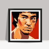 Bruce Lee Vector Art Square Art Prints