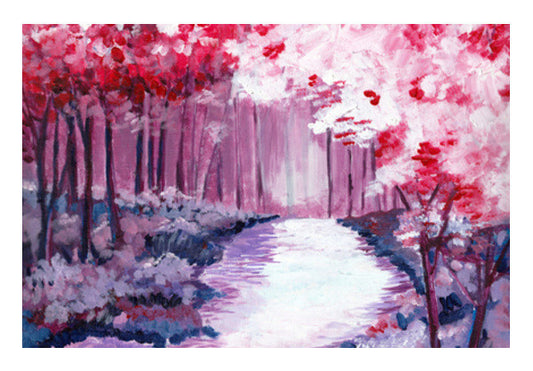 Wall Art, Pink Snow Wall Art