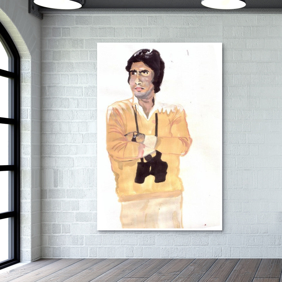 Bollywood superstar Amitabh Bachchan played the virtuous protagonist in several blockbusters Wall Art