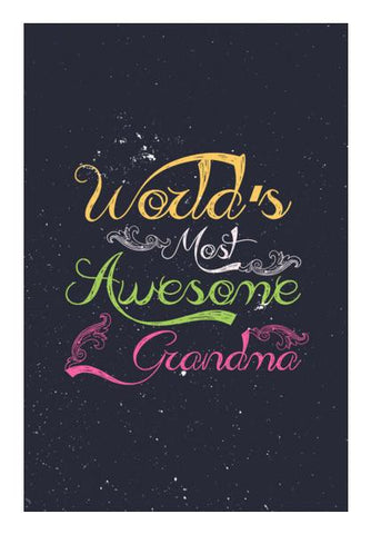 PosterGully Specials, Awesome grandma calligraphy Wall Art