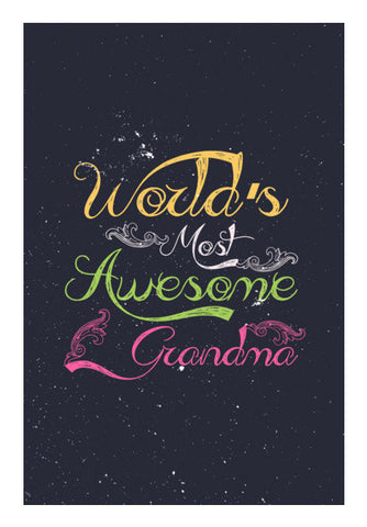 Awesome Grandma Calligraphy Art PosterGully Specials