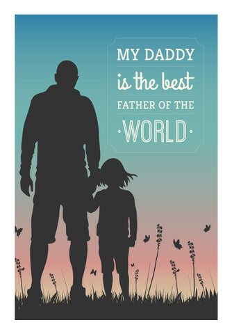Best in The World Fathers Day Daughter with Dad | #Fathers Day Special  Wall Art
