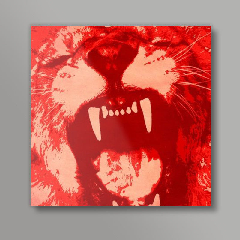 Hear me roar Square Art Prints