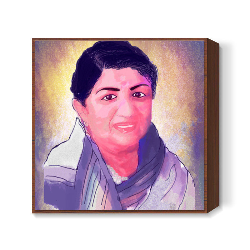 Lata Mangeshkar - Rangeela Re Square Art Prints