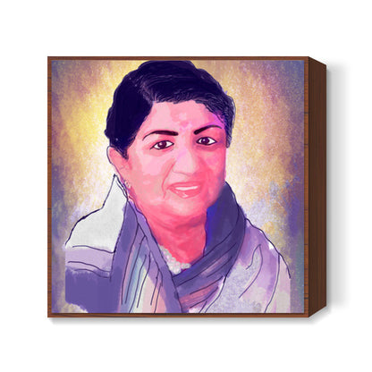 Lata Mangeshkar - Rangeela Re Square Art Prints