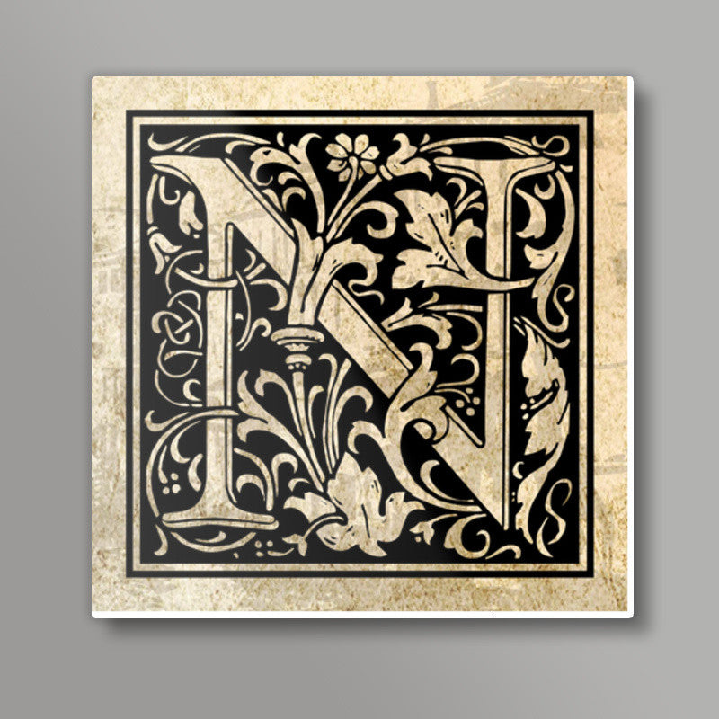 Ornate N Square Art Prints