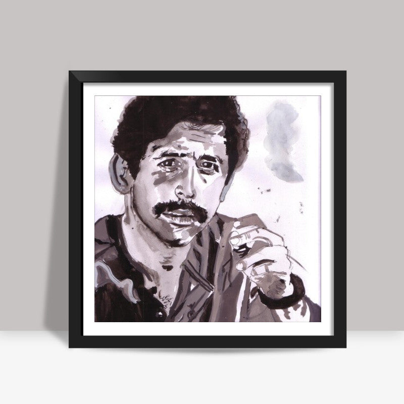 Versatile Bollywood actor Naseeruddin Shah reinvents himself as per the requirements of the character Square Art Prints