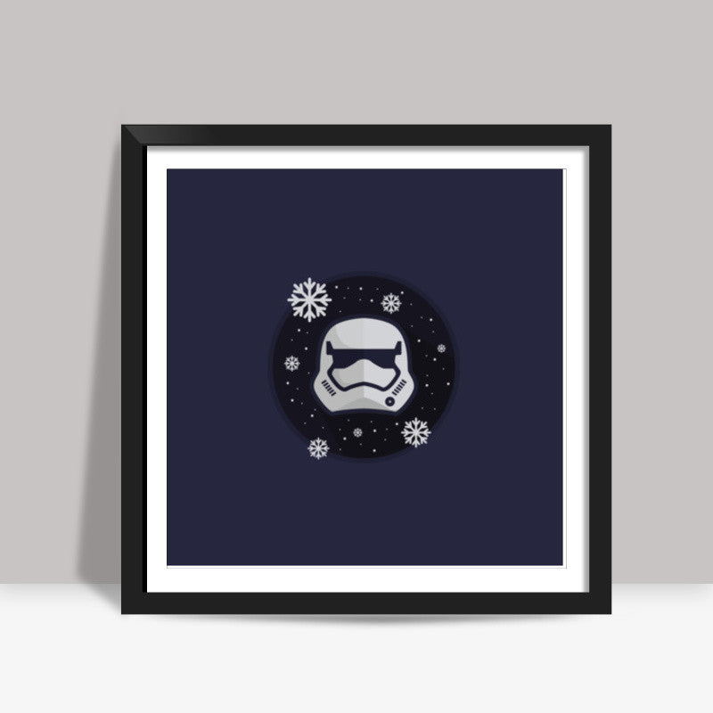 Snow StormTrooper Square Art Prints