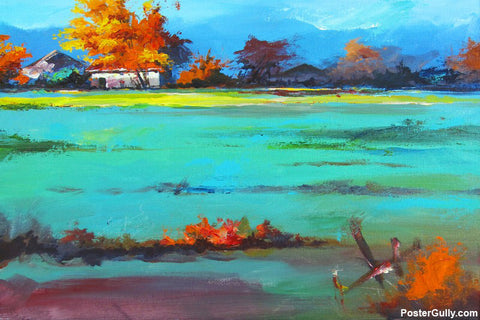 Wall Art, Lake Painting Artwork