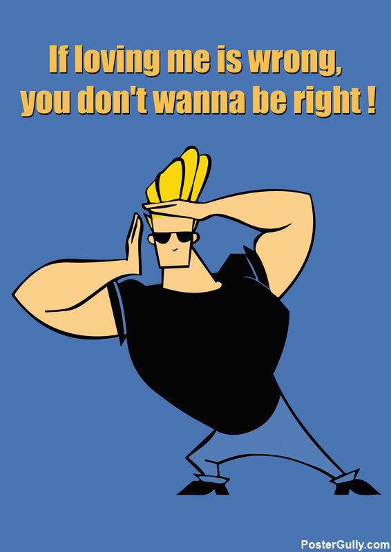 Wall Art, Johnny Bravo Loving Artwork