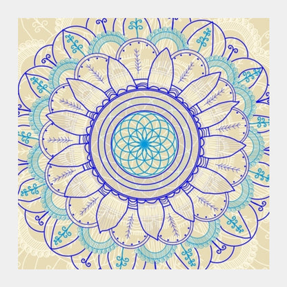 Bohemian desi pattern doddle Square Art Prints