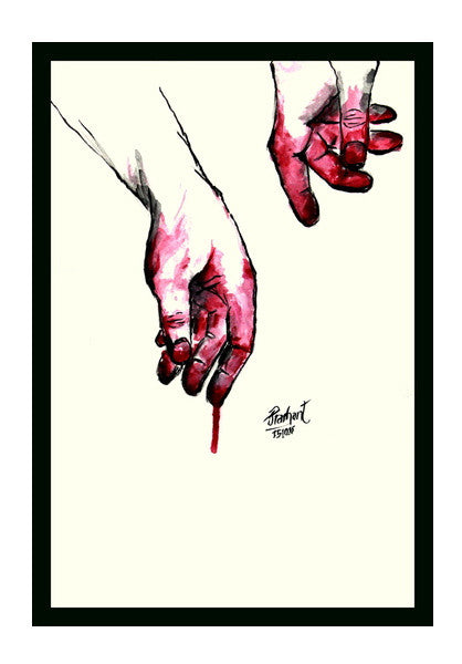 Blood | Hands | Hands covered in blood | Wall Art