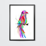 colored parrot Wall Art