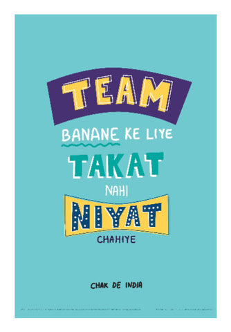 Wall Art, Team Spirit Poster | Chak De India #YRF #YRFMovies, - PosterGully