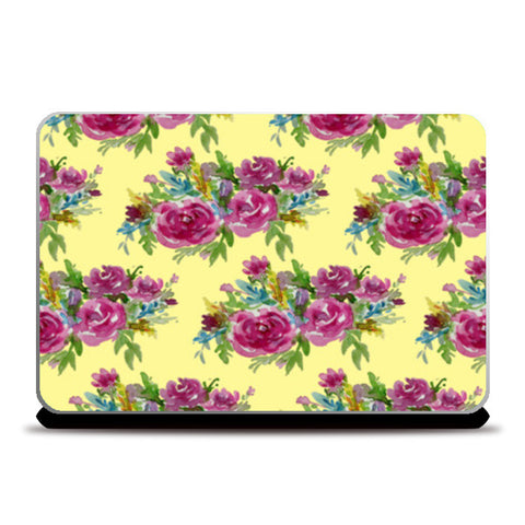 Laptop Skins, Pastel Watercolor Roses Floral Pattern Laptop Skins