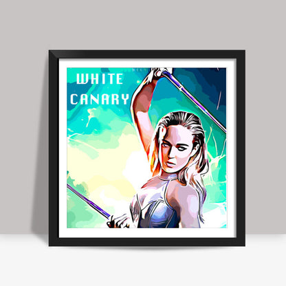 White Canary Square Art Prints