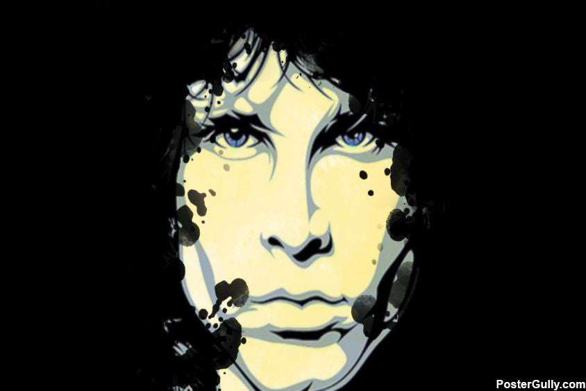 Wall Art, Jim Morrison Pop Art White Artwork