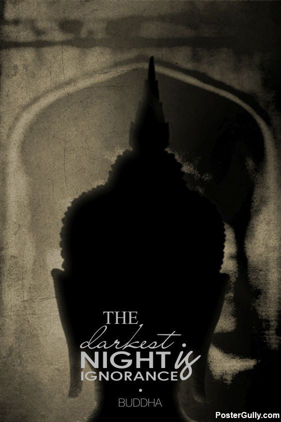 Brand New Designs, Darkest Night Buddha Quote #2 Artwork