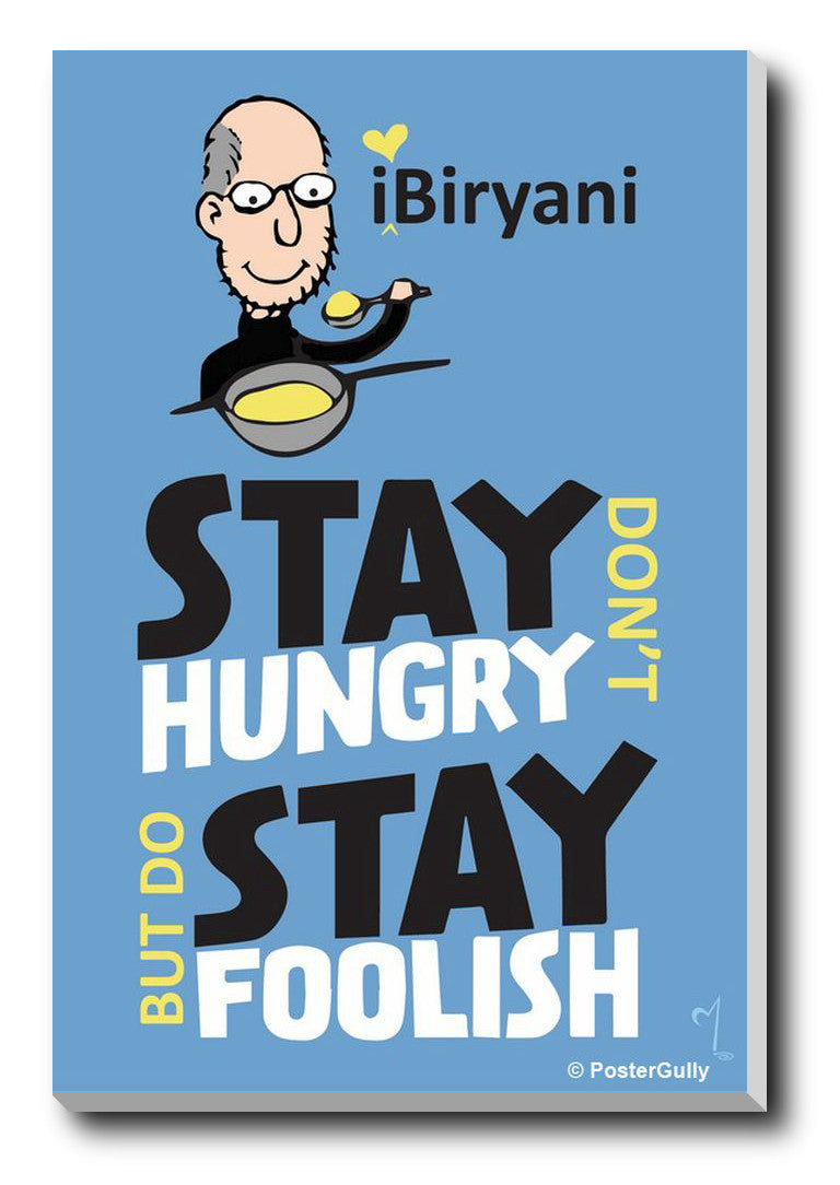Wall Art, Steve Jobs-Stay Hungry Stay Foolish Artwork