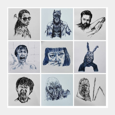 Daily Movie Sketch Collection 1 Square Art Prints