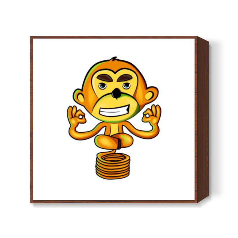 Yogi Monkey Square Art Prints