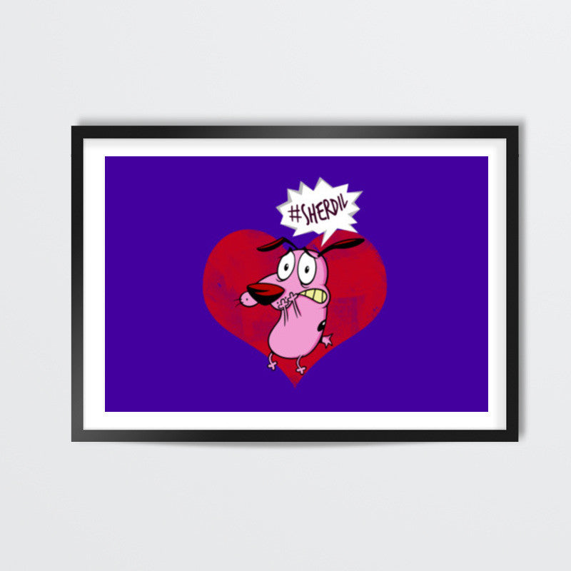SherDil | Courage The Cowardly Dog Wall Art