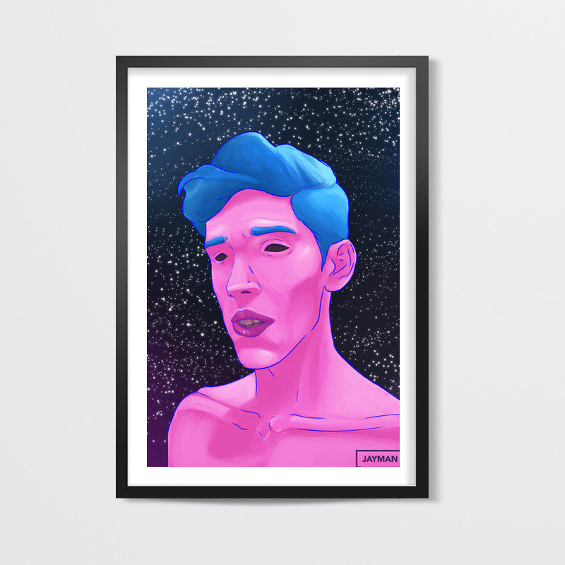 Boy// space, galaxy, stars, universe Wall Art