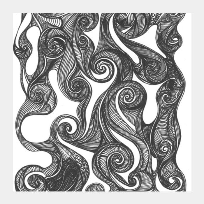 Square Art Prints, Swirly Whirly Square Art Print Square Art Prints