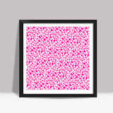 Pretty Pink Hearts Square Art Prints