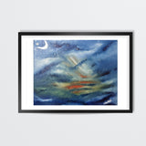 The Sky at Dusk | Bare Hand Painting - Nature Abstract | Wall Art